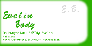 evelin body business card